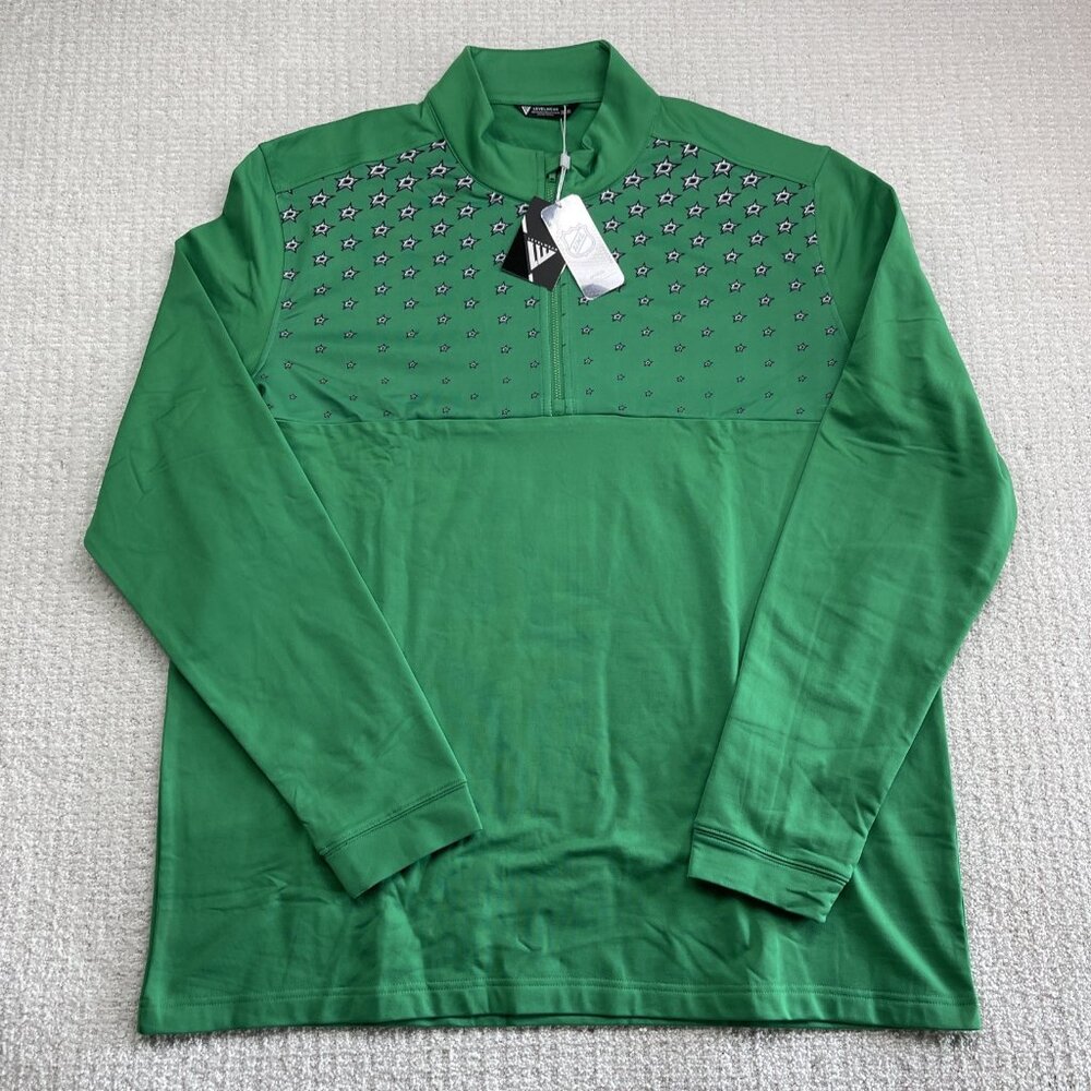 Levelwear Dallas Stars NHL x PGA Scout Midlayer 1/4 Zip Pullover Men Sz 2XL NWT